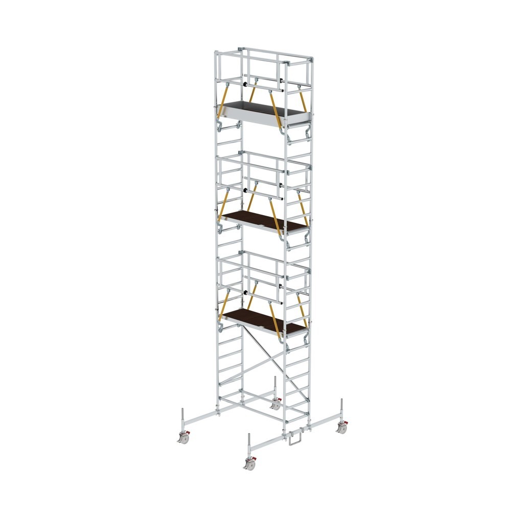 Illustration du produit: Munk Échafaudage roulant SG 0,75 x 1,80 m avec traverse mobile Hauteur de plate-forme 6,62 m
