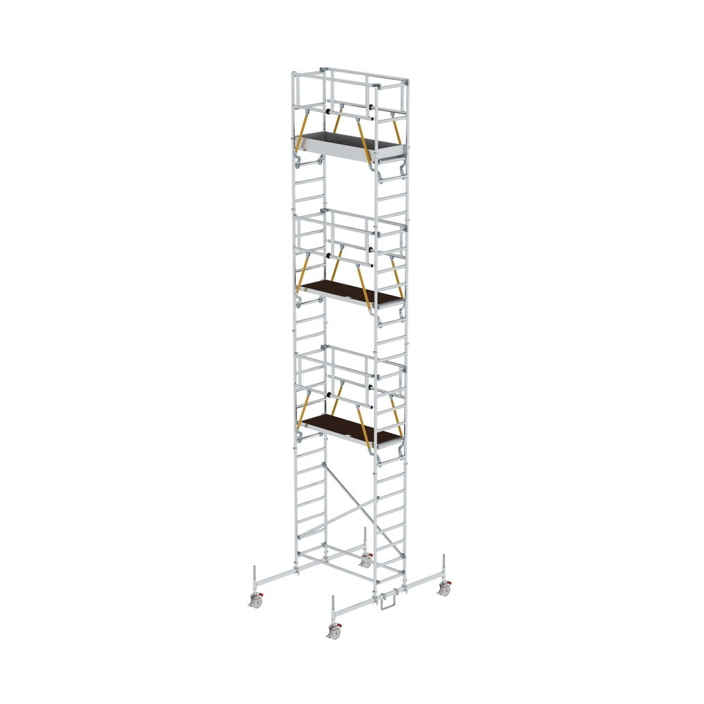 Illustration du produit: Munk Échafaudage roulant SG 0,75 x 1,80 m avec traverse mobile Hauteur de plate-forme 7,74 m