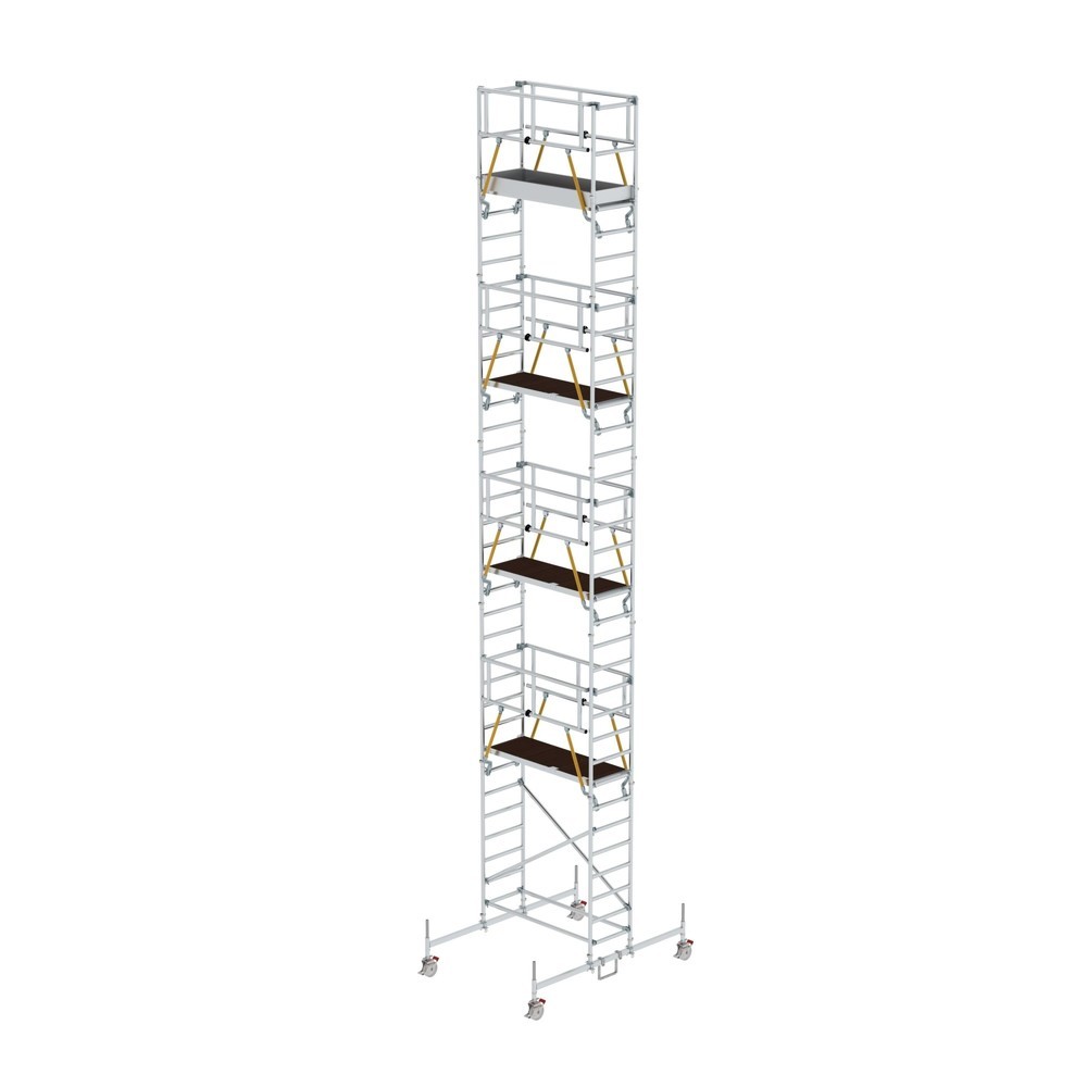 Illustration du produit: Munk Échafaudage roulant SG 0,75 x 1,80 m avec traverse mobile Hauteur de plate-forme 9,70 m