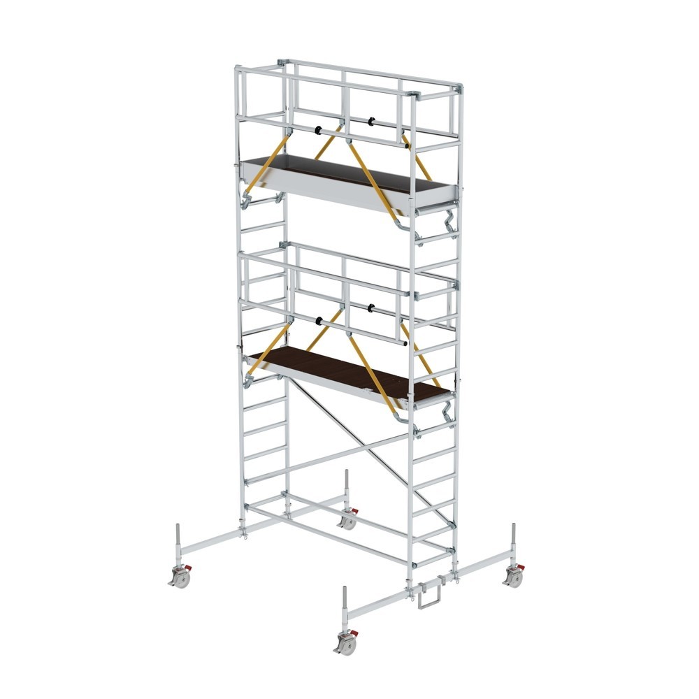 Illustration du produit: Munk Échafaudage roulant SG 0,75 x 2,45 m avec traverse mobile Hauteur de plate-forme 4,66 m