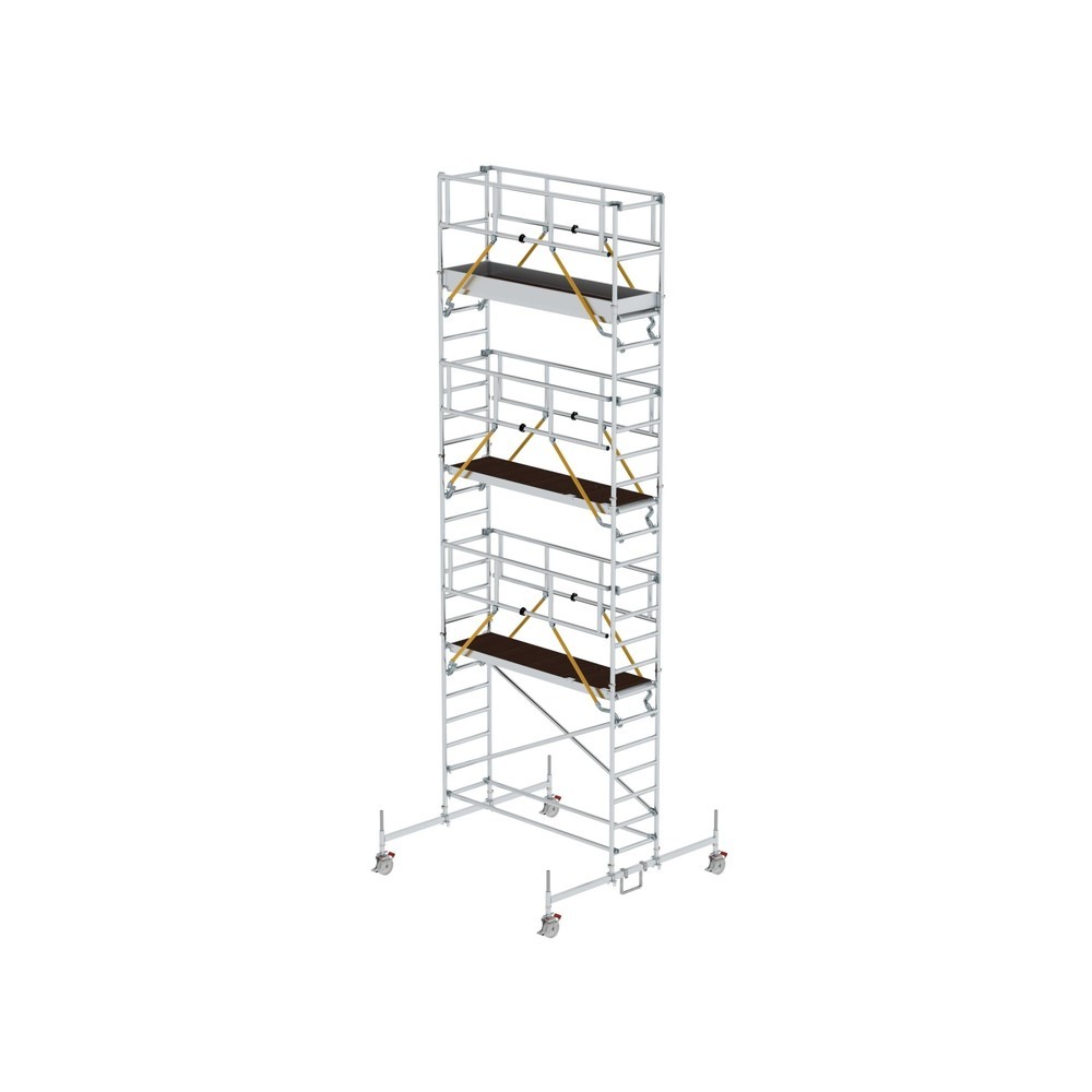 Illustration du produit: Munk Échafaudage roulant SG 0,75 x 2,45 m avec traverse mobile Hauteur de plate-forme 6,62 m
