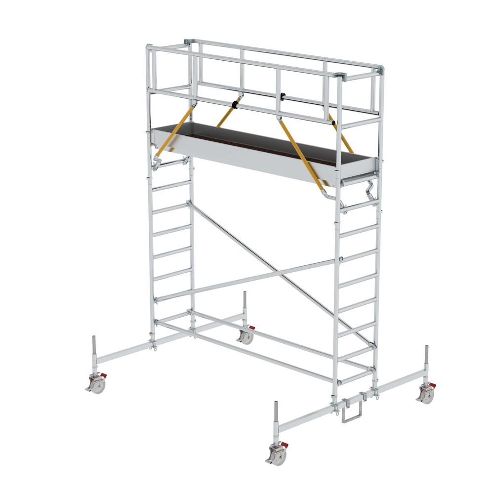 Illustration du produit: Munk Échafaudage roulant SG 0,75 x 3,0 m avec traverse mobile Hauteur de plate-forme 3,26 m