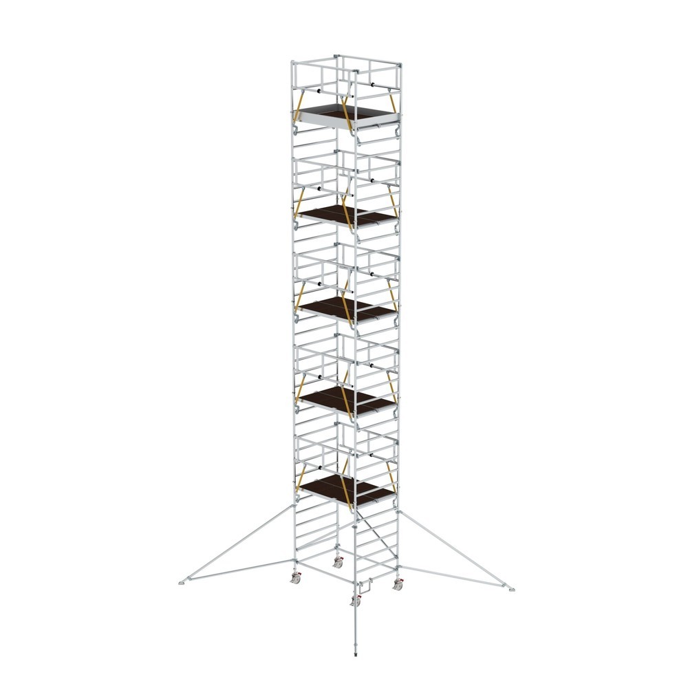 Illustration du produit: Munk Échafaudage roulant SG 1,35 x 1,80 m avec stabilisateur & double plate-forme Hauteur de plate-forme 10,35 m