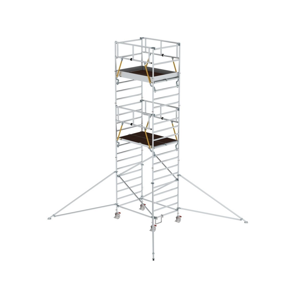Illustration du produit: Munk Échafaudage roulant SG 1,35 x 1,80 m avec stabilisateur & double plate-forme Hauteur de plate-forme 5,59 m