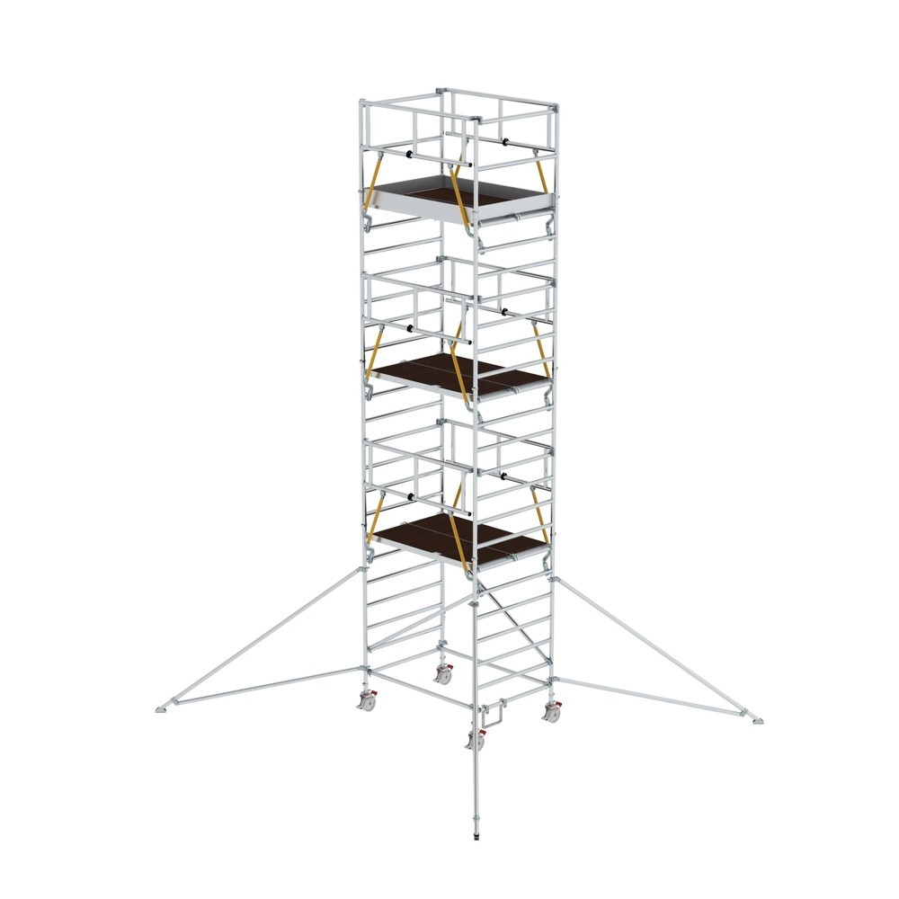 Illustration du produit: Munk Échafaudage roulant SG 1,35 x 1,80 m avec stabilisateur & double plate-forme Hauteur de plate-forme 6,43 m
