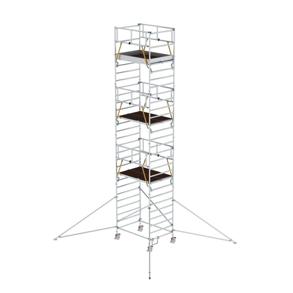 Illustration du produit: Munk Échafaudage roulant SG 1,35 x 1,80 m avec stabilisateur & double plate-forme Hauteur de plate-forme 7,55 m