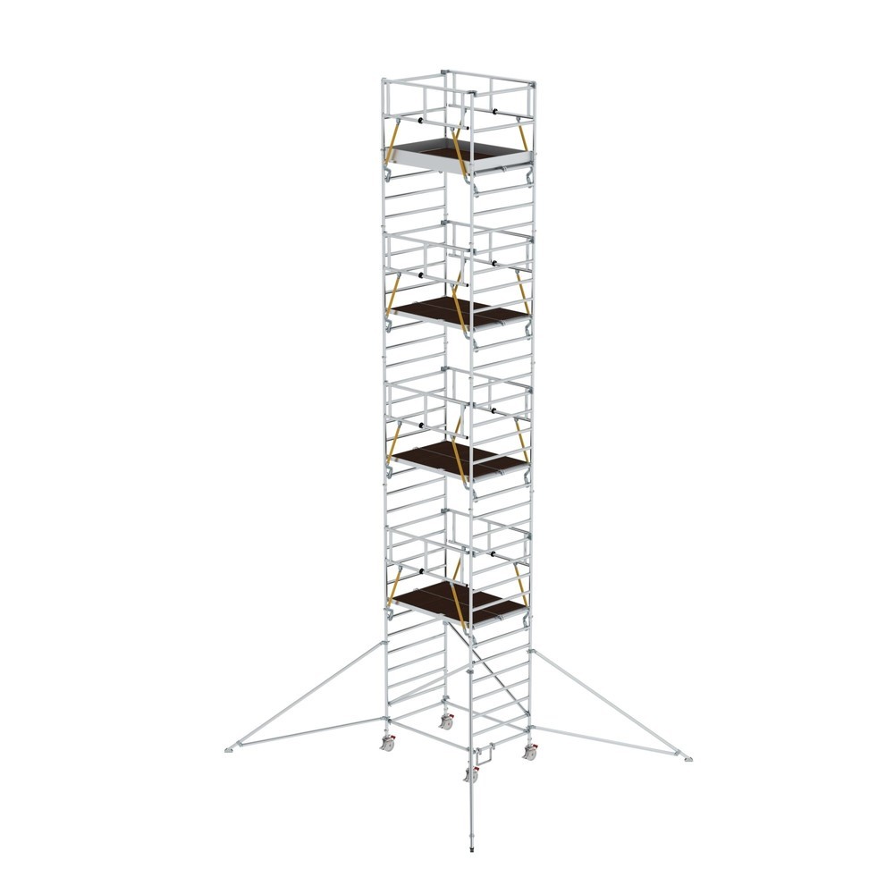 Illustration du produit: Munk Échafaudage roulant SG 1,35 x 1,80 m avec stabilisateur & double plate-forme Hauteur de plate-forme 9,51 m