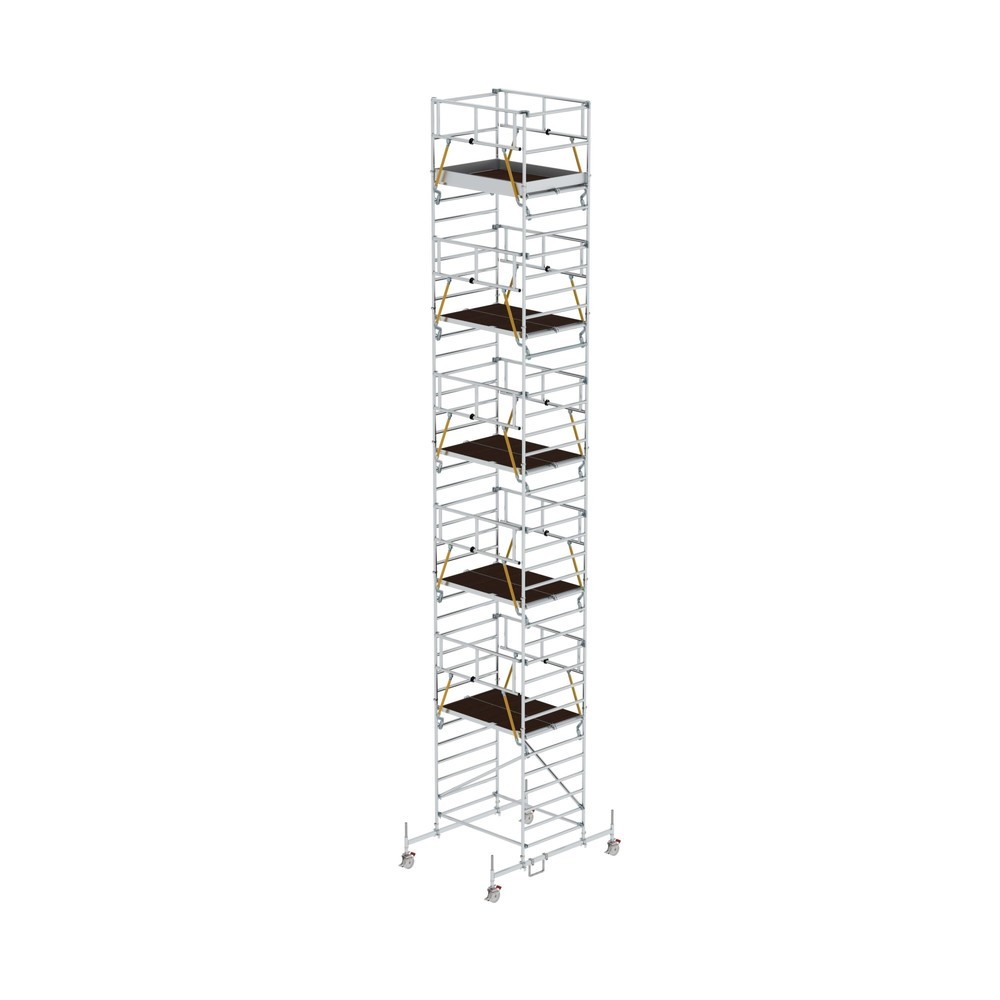 Illustration du produit: Munk Échafaudage roulant SG 1,35 x 1,80 m avec traverse mobile & double plate-forme Hauteur de plate-forme 10,54 m