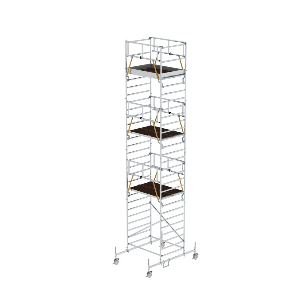 Illustration du produit: Munk Échafaudage roulant SG 1,35 x 1,80 m avec traverse mobile & double plate-forme Hauteur de plate-forme 7,74 m