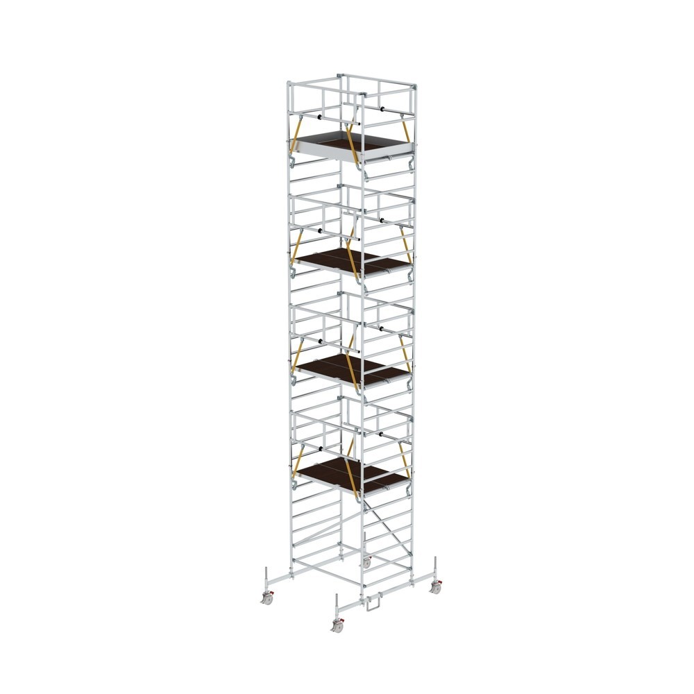 Illustration du produit: Munk Échafaudage roulant SG 1,35 x 1,80 m avec traverse mobile & double plate-forme Hauteur de plate-forme 8,58 m