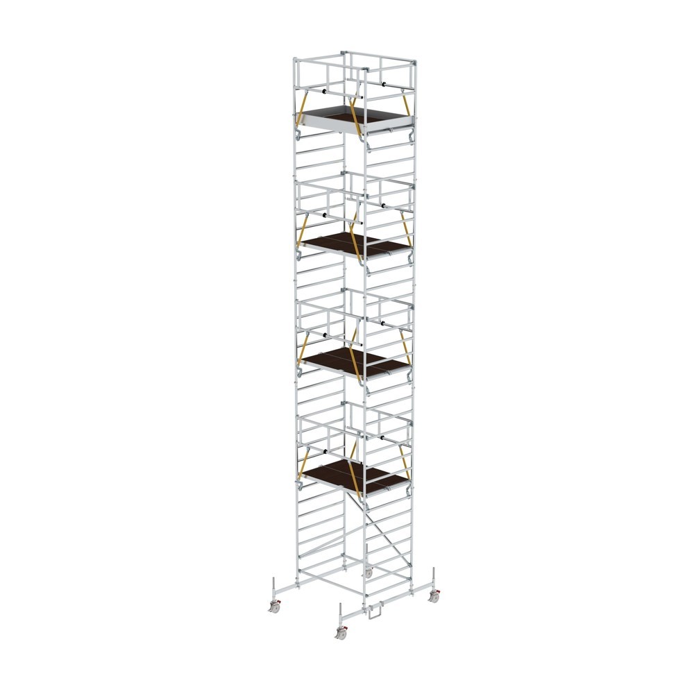 Illustration du produit: Munk Échafaudage roulant SG 1,35 x 1,80 m avec traverse mobile & double plate-forme Hauteur de plate-forme 9,70 m