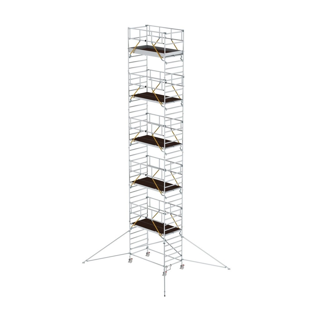 Illustration du produit: Munk Échafaudage roulant SG 1,35 x 2,45 m avec stabilisateur & double plate-forme Hauteur de plate-forme 11,47 m