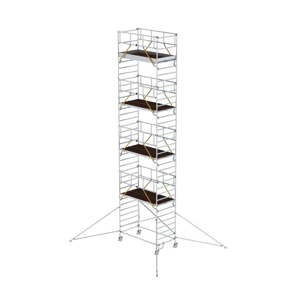 Illustration du produit: Munk Échafaudage roulant SG 1,35 x 2,45 m avec stabilisateur & double plate-forme Hauteur de plate-forme 9,51 m