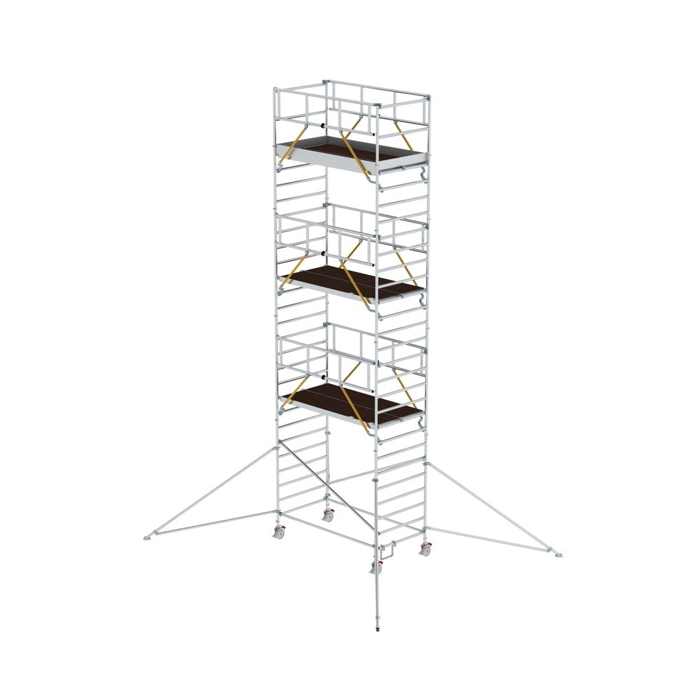 Illustration du produit: Munk Échafaudage roulant SG 1,35 x 2,45 m avec stabilisateurs et double plate-forme, hauteur de plate-forme 7,55 m