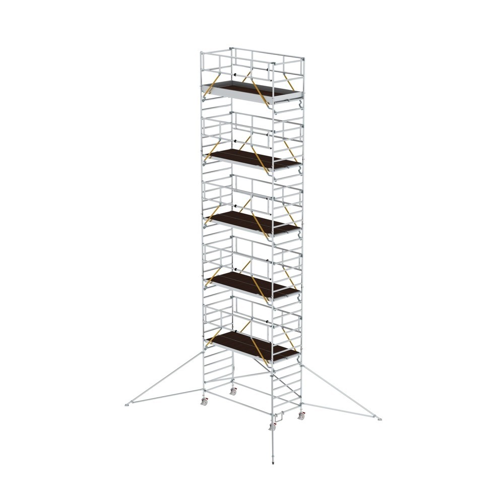 Illustration du produit: Munk Échafaudage roulant SG 1,35 x 3,0 m avec stabilisateurs et double plate-forme, hauteur de plate-forme 10,35 m