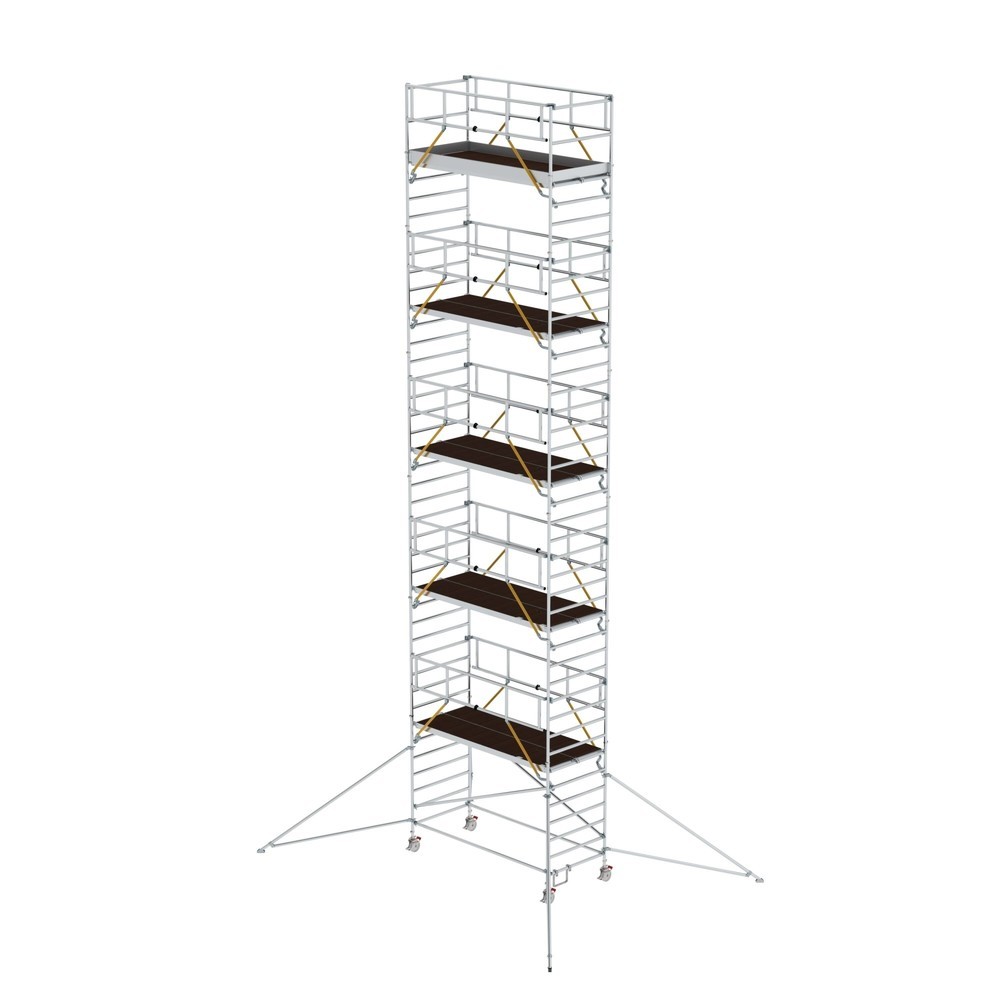 Illustration du produit: Munk Échafaudage roulant SG 1,35 x 3,0 m avec stabilisateurs et double plate-forme, hauteur de plate-forme 11,47 m