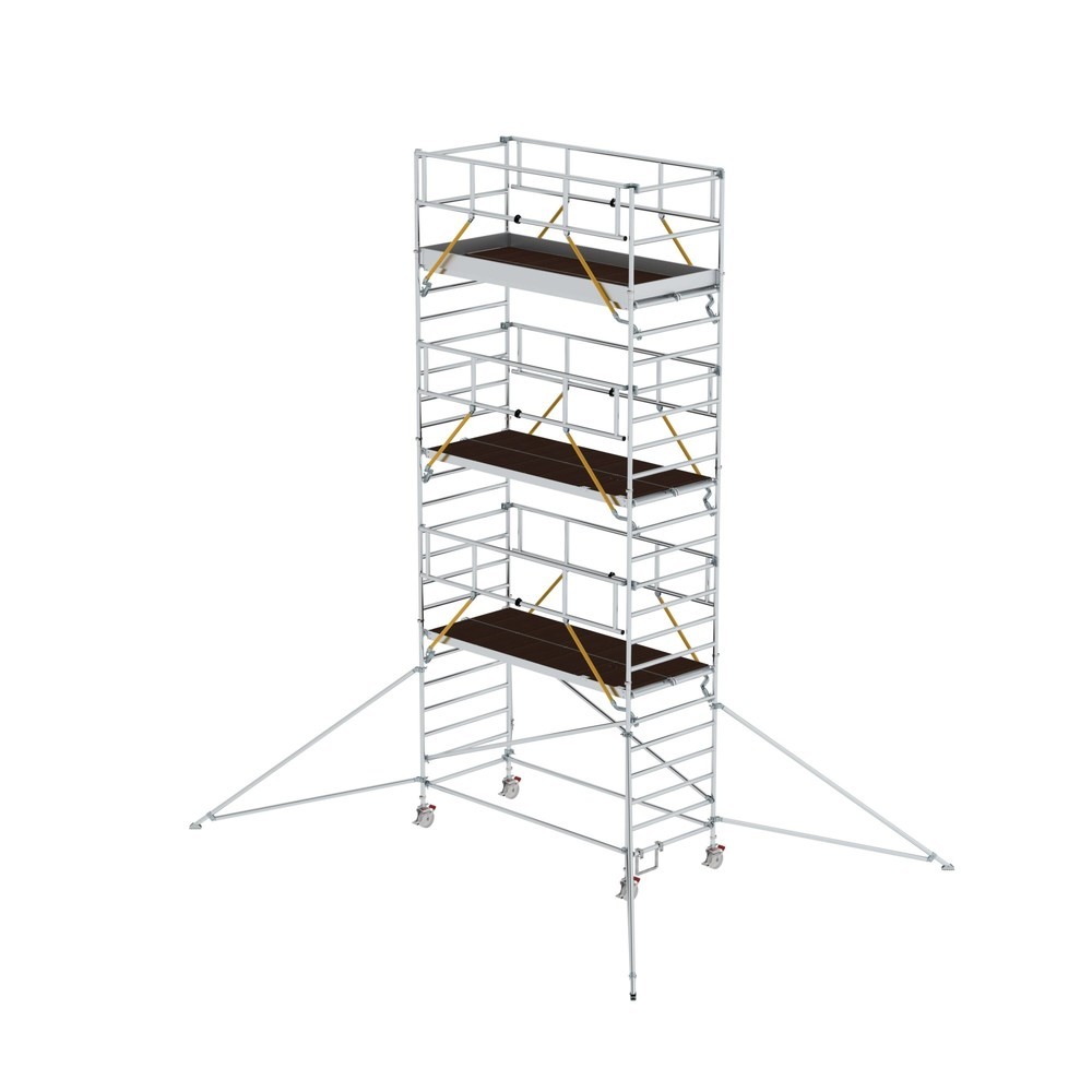 Illustration du produit: Munk Échafaudage roulant SG 1,35 x 3,0 m avec stabilisateurs et double plate-forme, hauteur de plate-forme 6,43 m