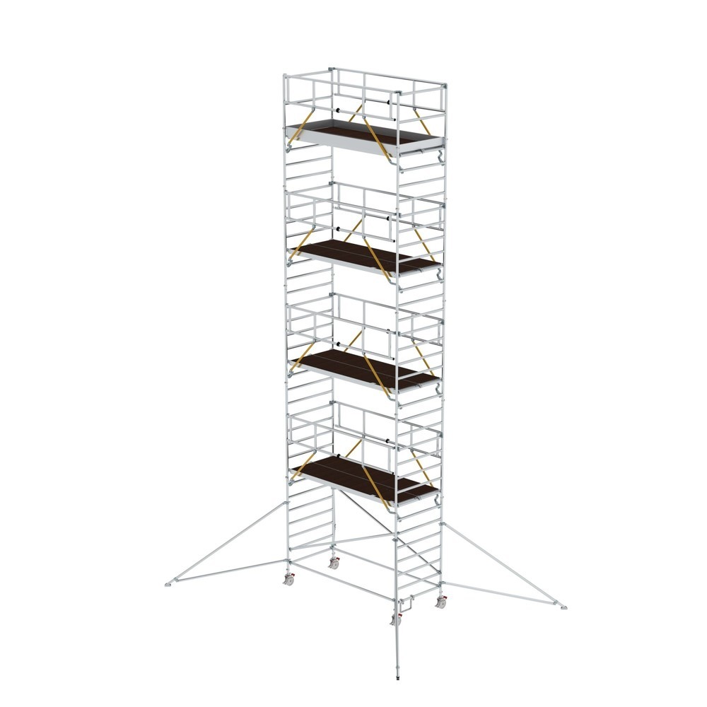 Illustration du produit: Munk Échafaudage roulant SG 1,35 x 3,0 m avec stabilisateurs et double plate-forme, hauteur de plate-forme 9,51 m