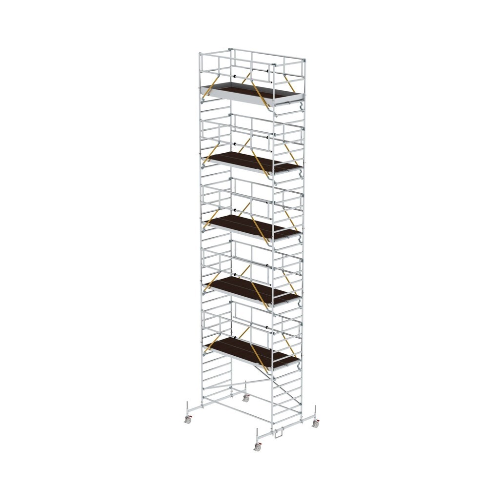 Illustration du produit: Échafaudage roulant Munk SG 1,35 x 3,0 m avec embase roulante et plate-forme double Hauteur de plate-forme 10,54 m