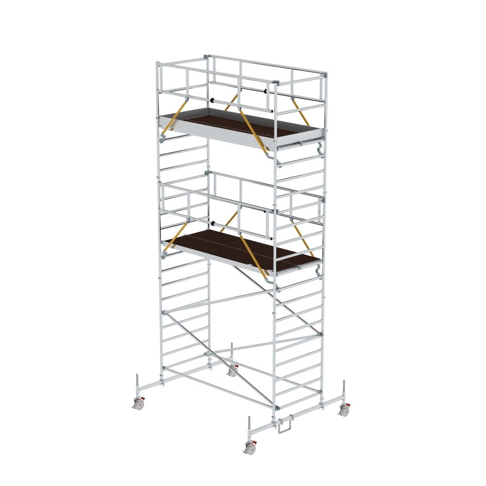 Illustration du produit: Munk Échafaudage roulant SG 1,35 x 3,0 m avec traverse mobile et double plate-forme Hauteur de plate-forme 5,78 m