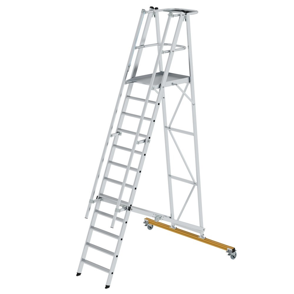 N° de l'image du produit 1 : Munk Échelle à plate-forme pliable et mobile, 12 niveaux