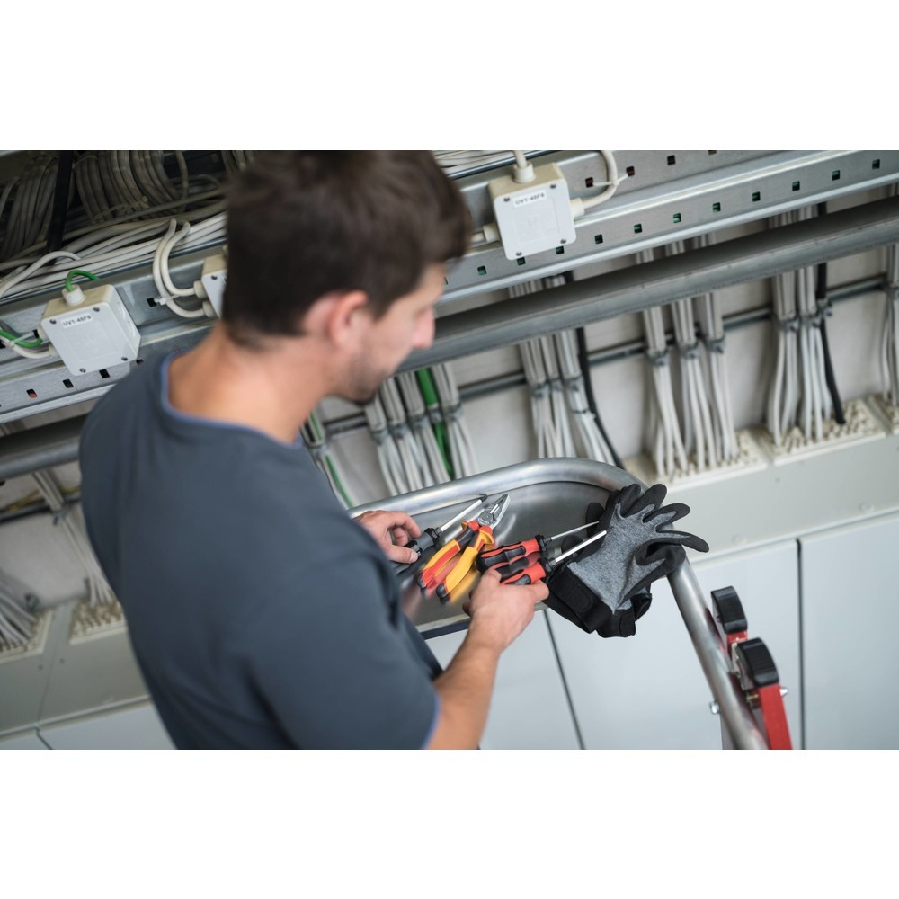 Produktabbildung Nr. 2: Munk Échelle à plate-forme PRV / alu pliable et mobile avec main courante en PRV, 5 marches