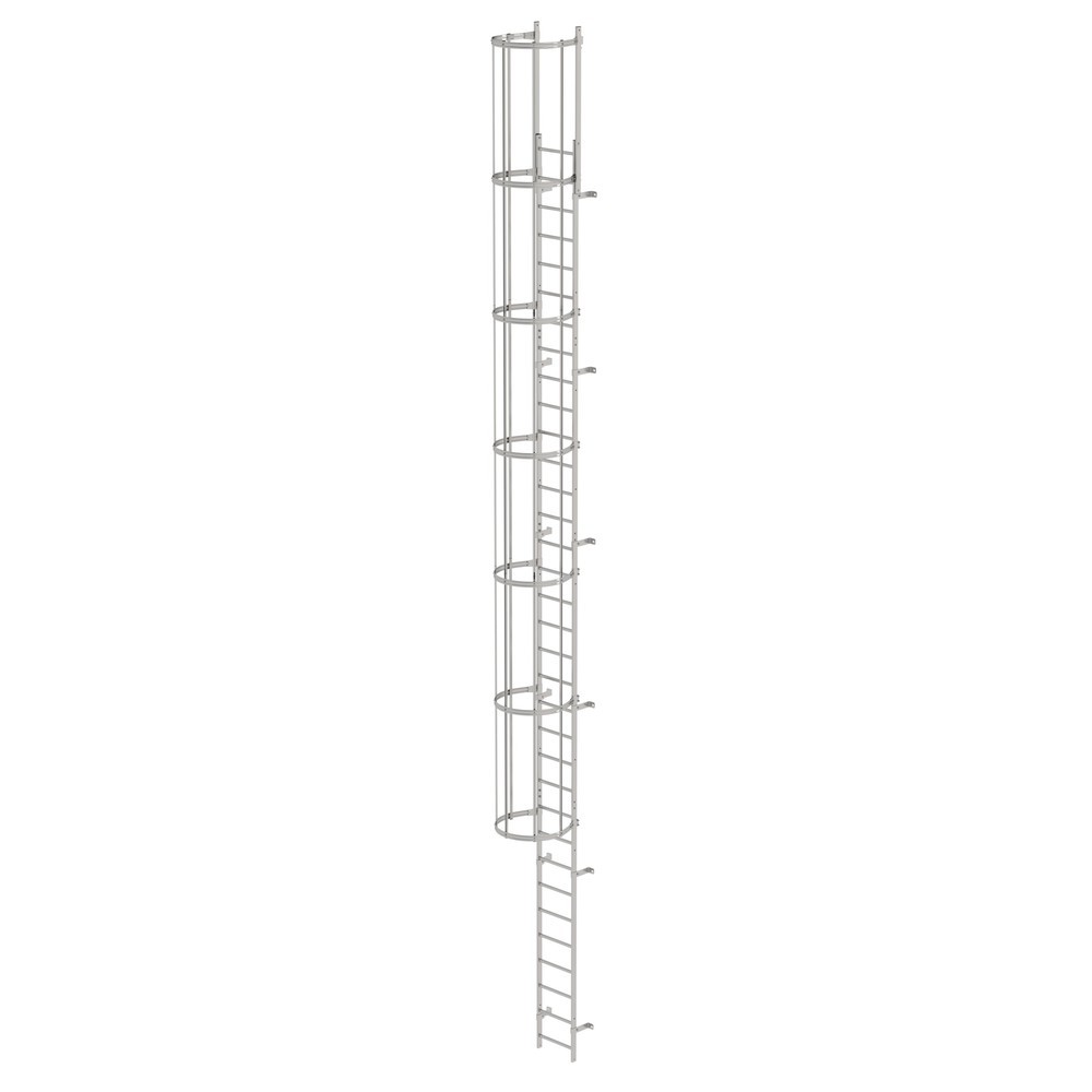 Produktabbildung Nr. 1: Munk Échelle à une voie avec cage de protection, acier inoxydable 10,72 m