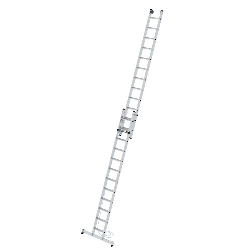 Illustration du produit: Munk Échelle coulissante à corde à marches 2 parties avec traverse nivello®, 2x12 marches