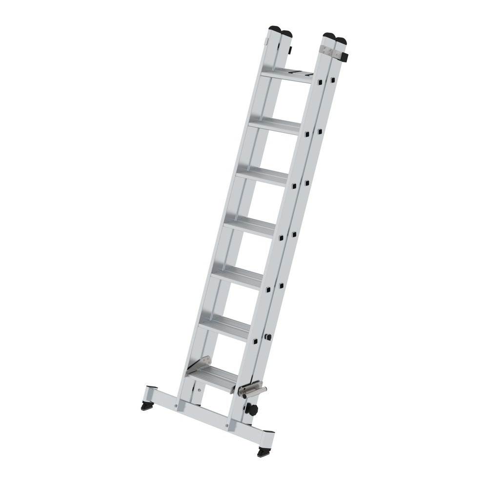 Illustration du produit: Munk Échelle coulissante à marches 2 parties avec traverse nivello®, 2x7 marches