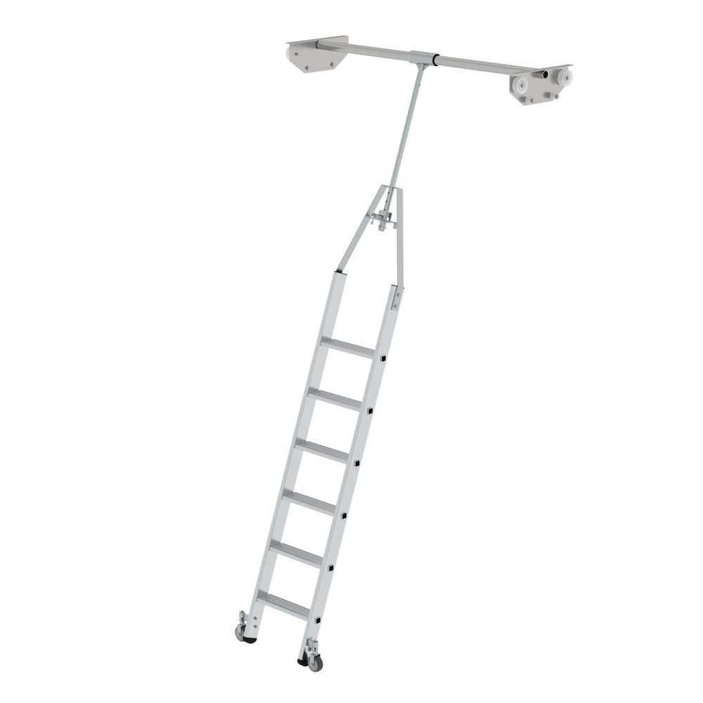 Illustration du produit: Munk Échelle pivotante à marches pour rayonnage double, 6 marches