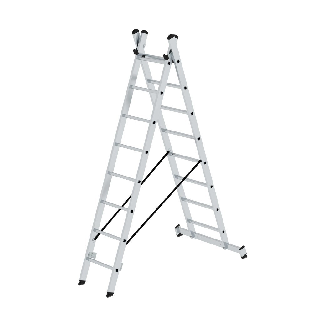 Illustration du produit: Munk Échelle polyvalente à barreaux en 2 parties avec traverse nivello®, 2x8 barreaux