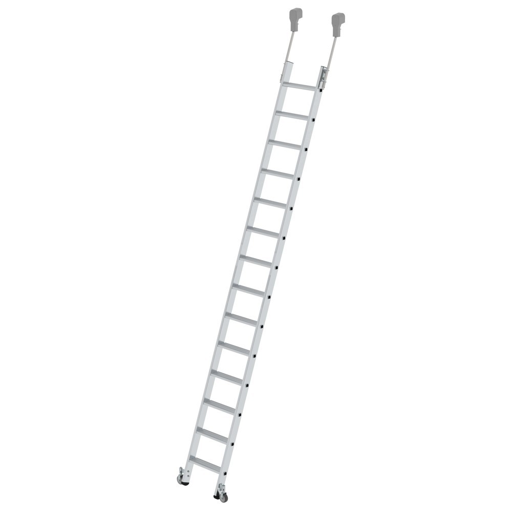 Munk Échelle pour rayonnages à marches mobile, 14 marches N° de l'image du produit 1 : Munk Échelle pour rayonnages à marches mobile, 14 marches