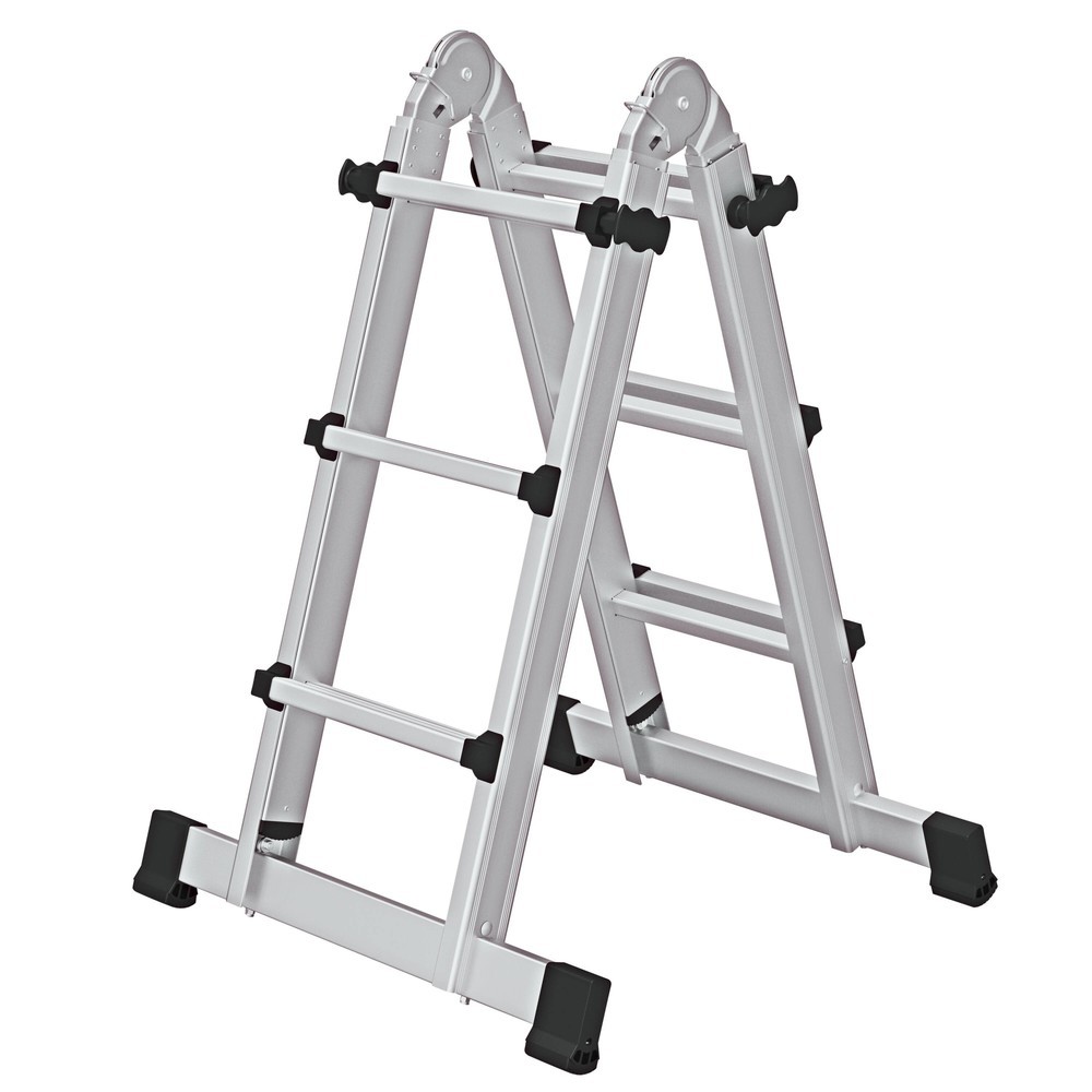 Illustration du produit: Munk Échelle télescopique 4 parties avec traverse, 4x3 barreaux