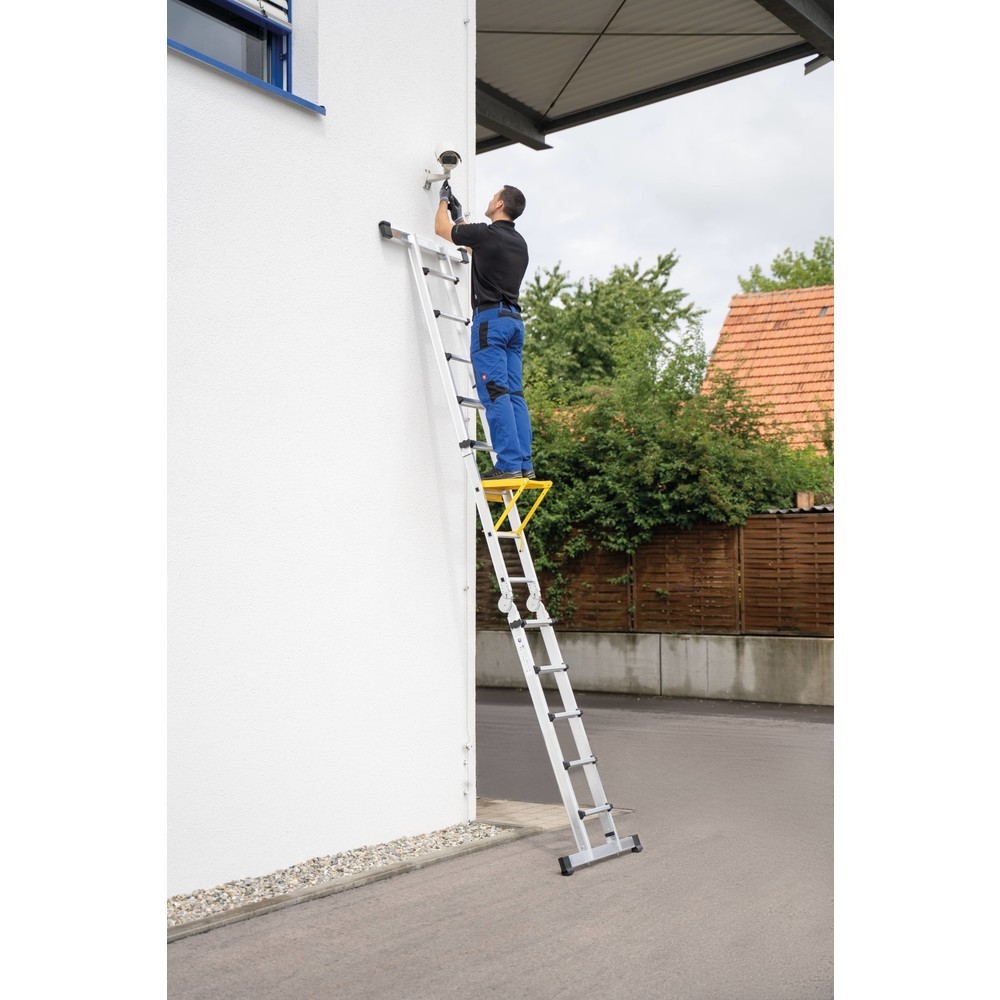 Produktabbildung Nr. 2: Munk Échelle télescopique 4 parties avec traverse, 4x3 barreaux