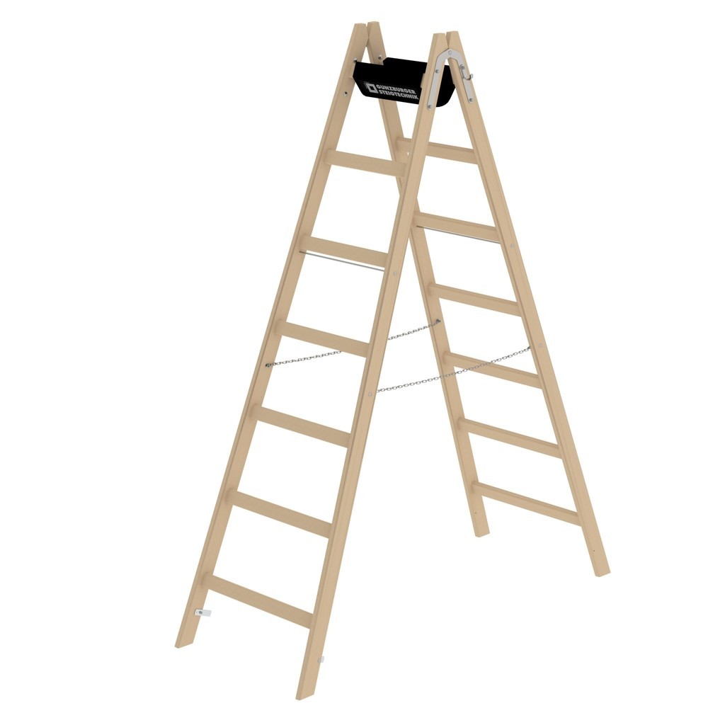 Produktabbildung Nr. 1: Munk Escabeau double à barreaux en bois, 2x7 barreaux