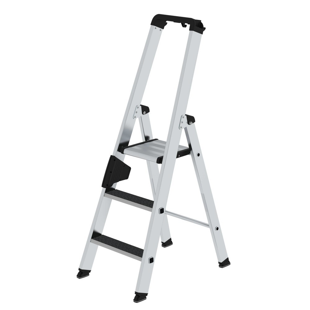 Illustration du produit: Munk Escabeau double à marches accessible d'un côté avec clip-step R13, 3 marches