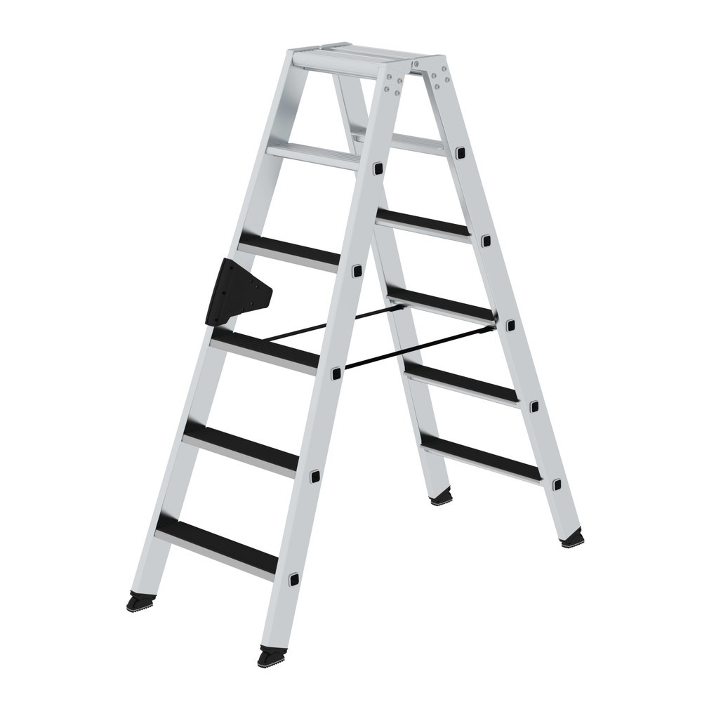 Illustration du produit: Munk Escabeau double à marches accessible des deux côtés avec clip-step, 2x6 marches