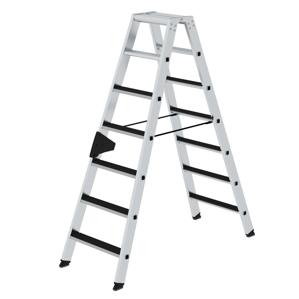 Illustration du produit: Munk Escabeau double à marches accessible des deux côtés avec clip-step, 2x7 marches