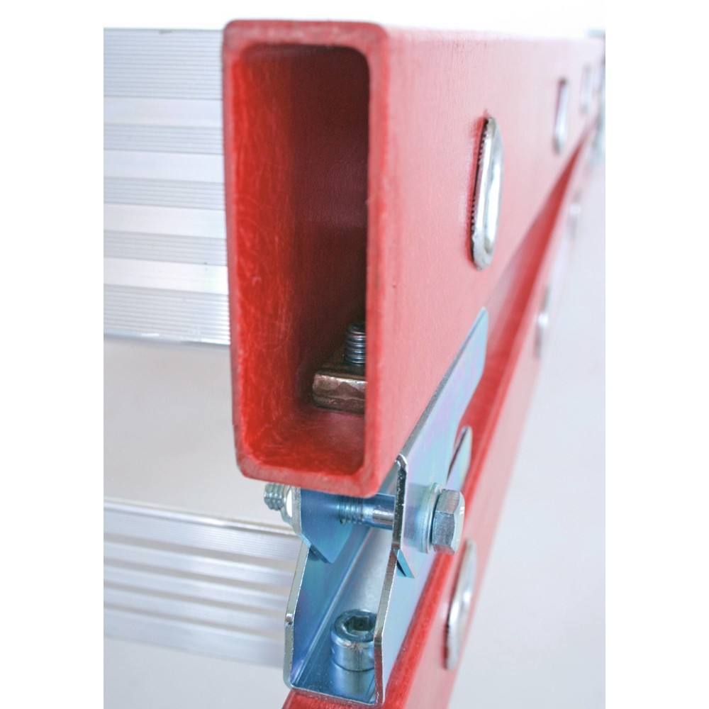Produktabbildung Nr. 2: Munk Escabeau double à marches accessible des deux côtés PRV / aluminium, 2x4 marches