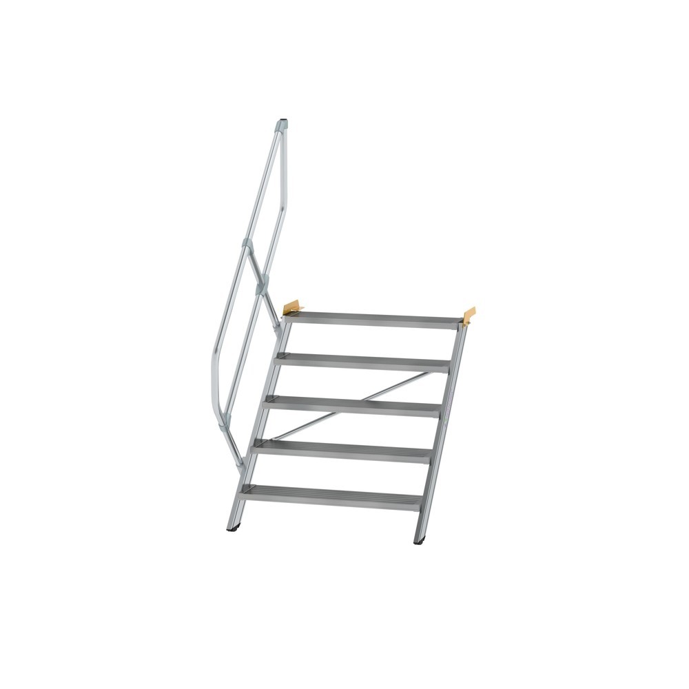 Illustration du produit: Munk Escalier 45°, largeur de marche 1000 mm, 5 marches, aluminium strié