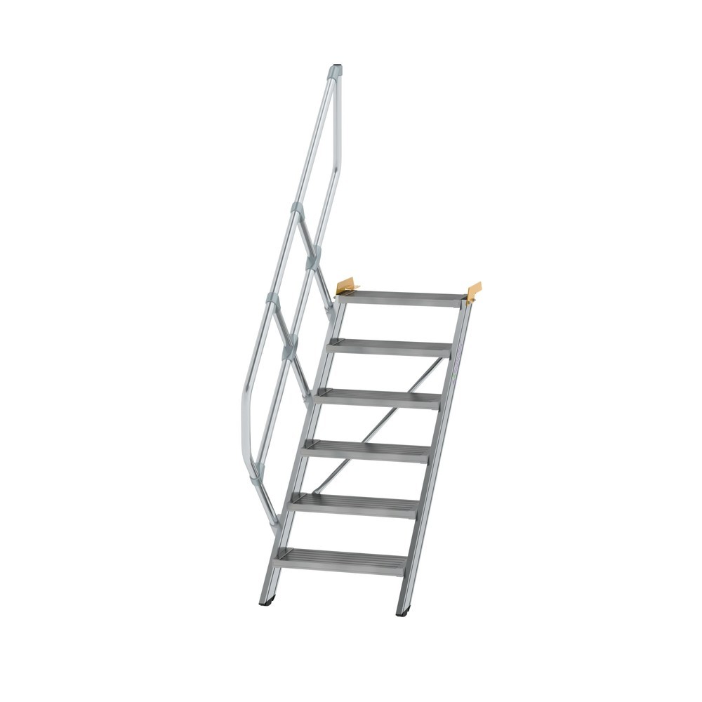 Illustration du produit: Munk Escalier 45°, largeur de marche 600 mm, 6 marches, aluminium strié