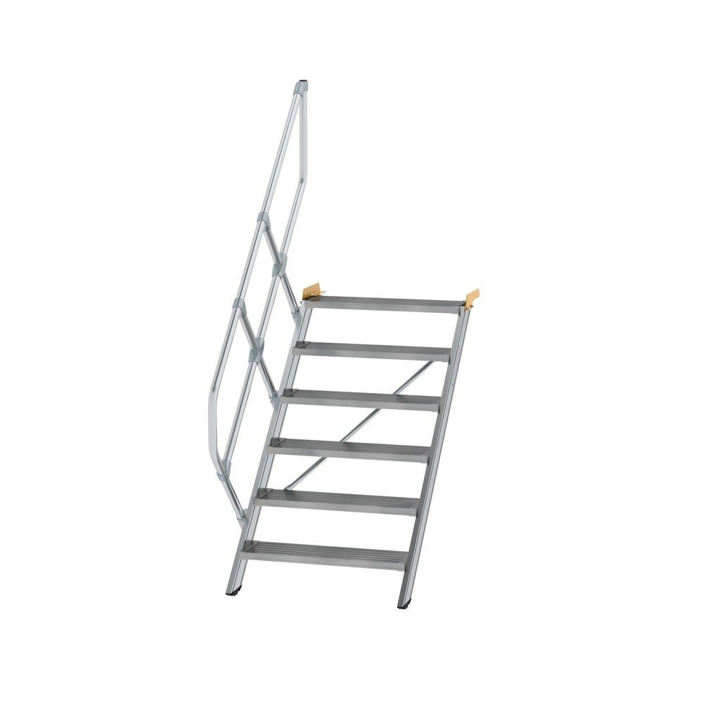 Illustration du produit: Munk Escalier 45°, largeur de marche 800 mm, 6 marches, aluminium strié