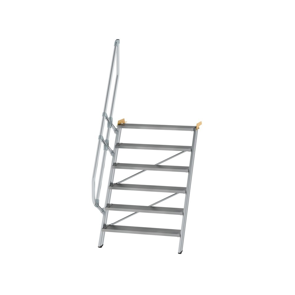Illustration du produit: Munk Escalier 60°, largeur de marche 1000 mm, 6 marches, aluminium strié