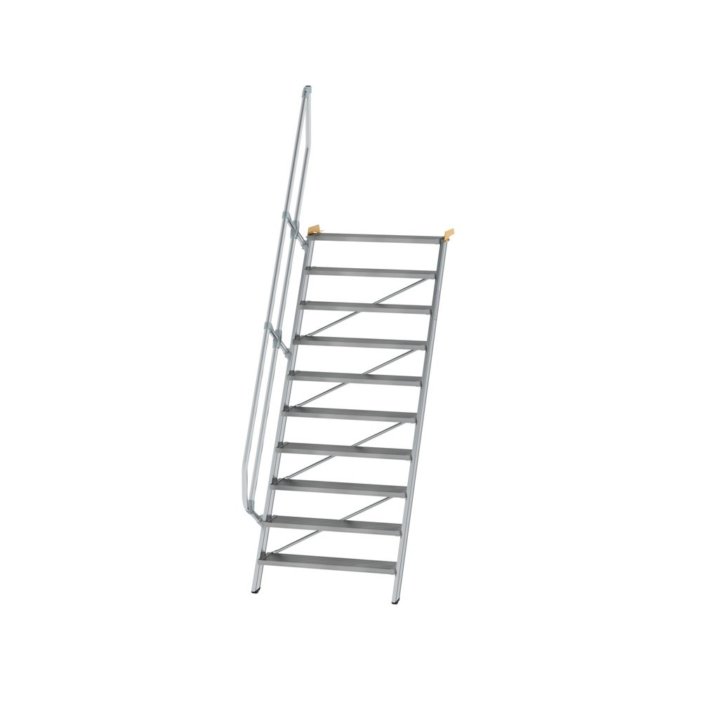 Illustration du produit: Munk Escalier 60°, largeur de marche 1000 mm, 10 marches, aluminium strié