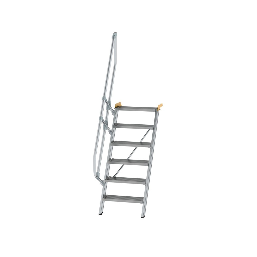 Illustration du produit: Munk Escalier 60°, largeur de marche 600 mm, 6 marches, aluminium strié