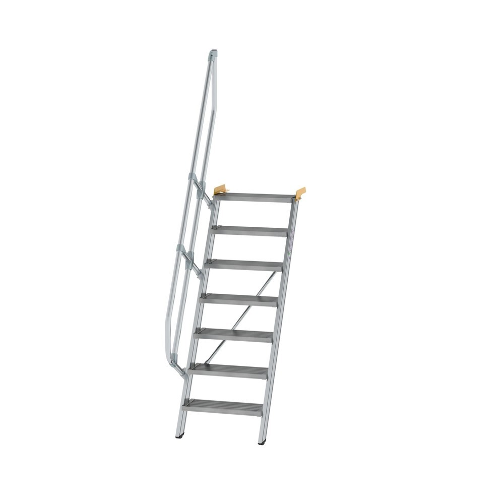 Illustration du produit: Munk Escalier 60°, largeur de marche 600 mm, 7 marches, aluminium strié