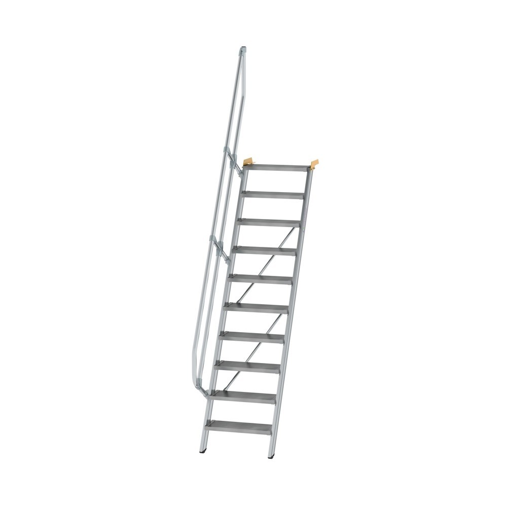 Illustration du produit: Munk Escalier 60°, largeur de marche 600 mm, 10 marches, aluminium strié