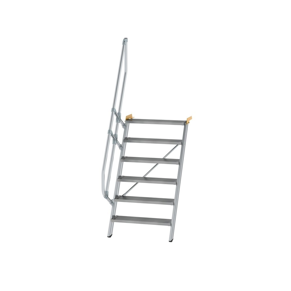 Illustration du produit: Munk Escalier 60°, largeur de marche 800 mm, 6 marches, aluminium strié
