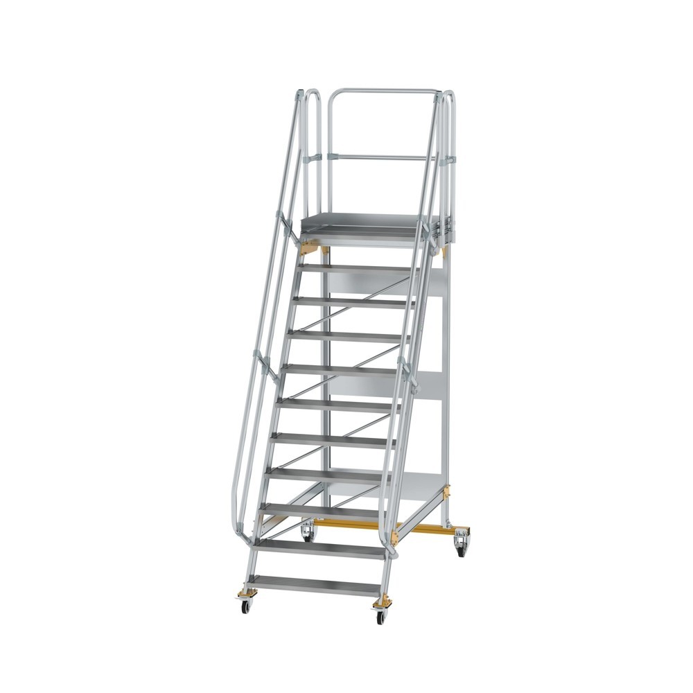 Illustration du produit: Munk Escalier mobile à plate-forme 60° Largeur de marche 1000 mm 11 marches