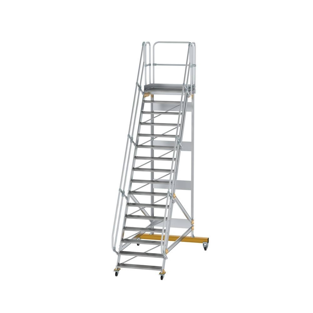Illustration du produit: Munk Escalier mobile à plate-forme 60° Largeur de marche 1000 mm 16 marches